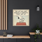Snoopy Checklist Canvas