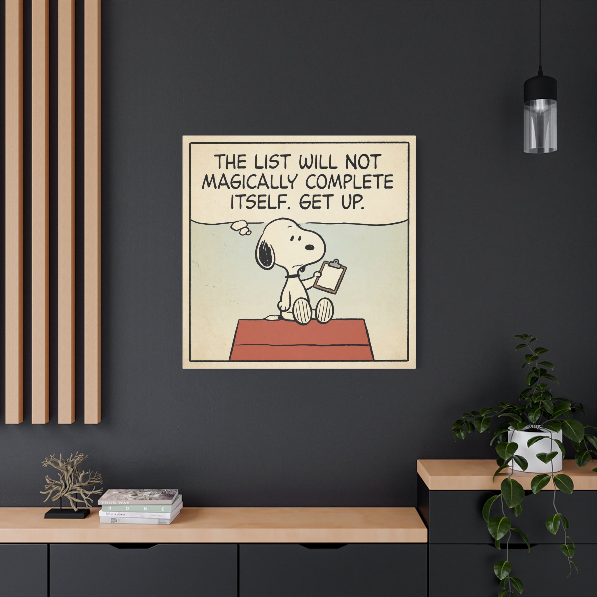 Snoopy Checklist Canvas