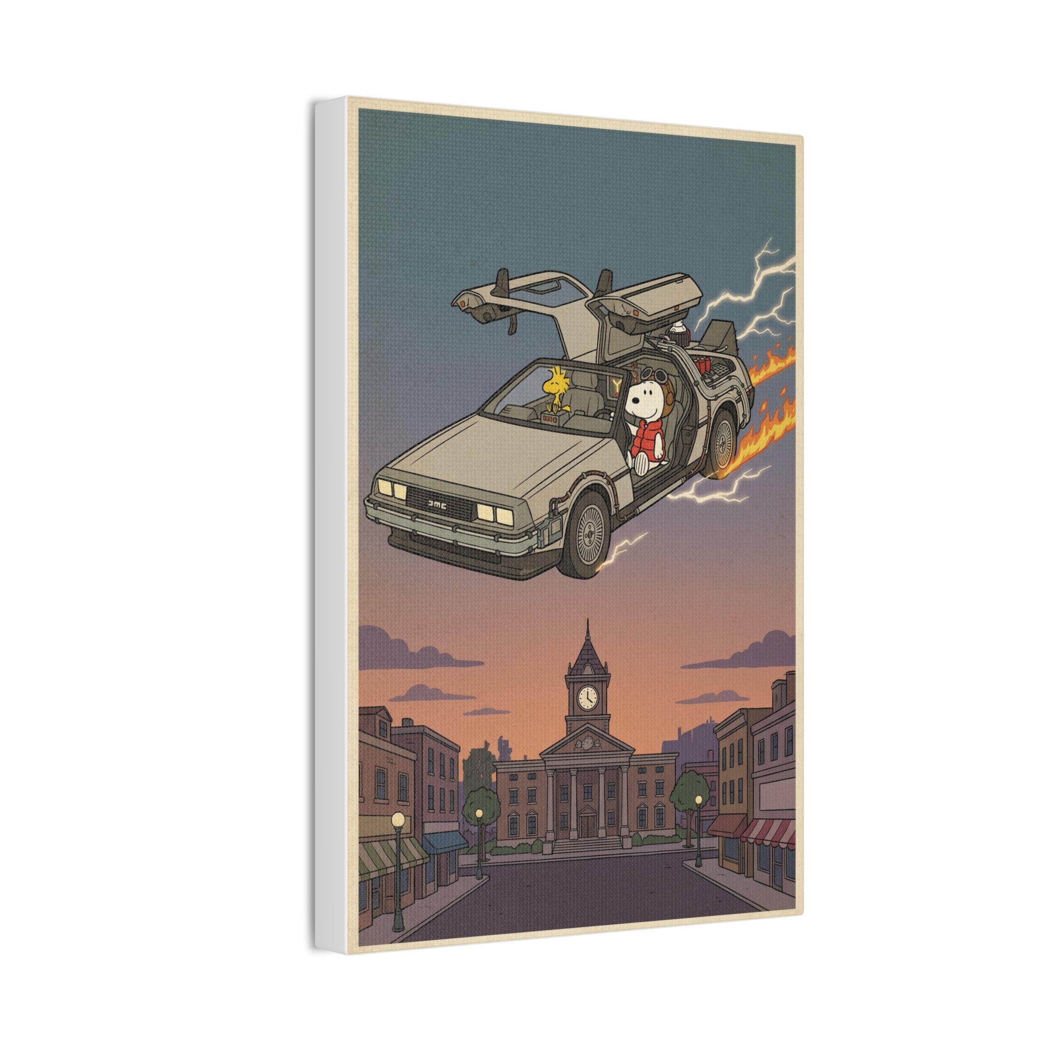 Time Traveling Dog Canvas