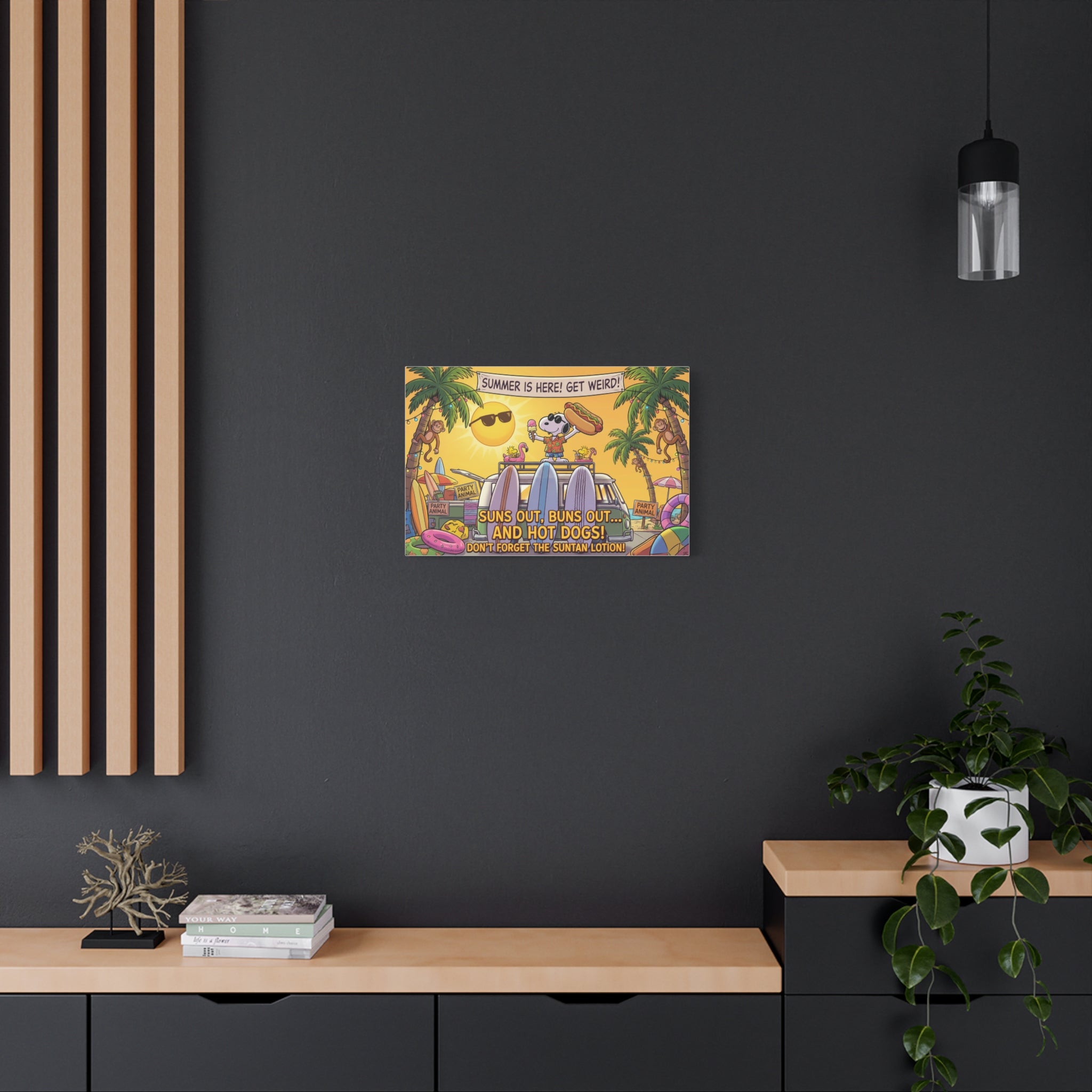 Summer Surf Scene Canvas