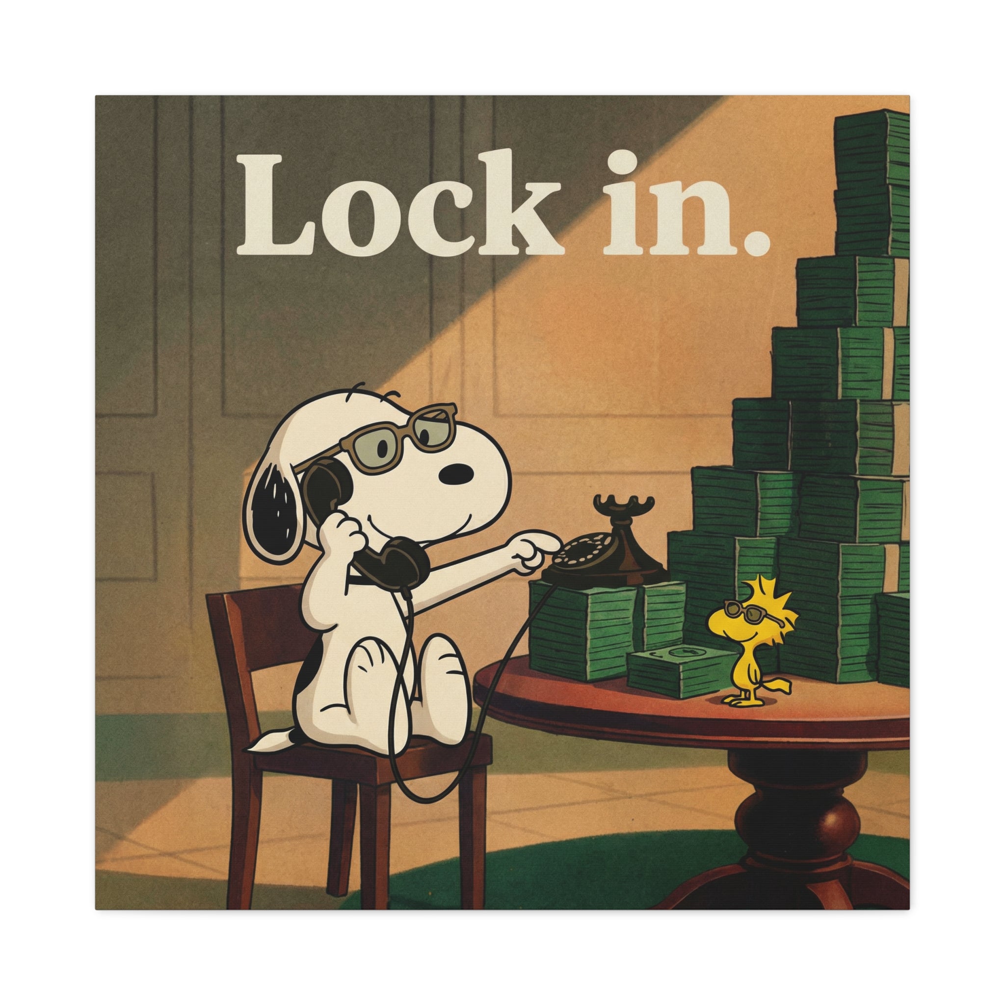 Lock In Snoopy Canvas