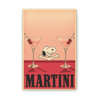 Snoopy Martini Poster Canvas