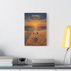 Snoopy Beach Sunset Canvas