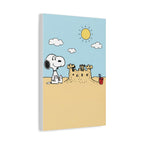 Snoopy Beach Sandcastle Canvas