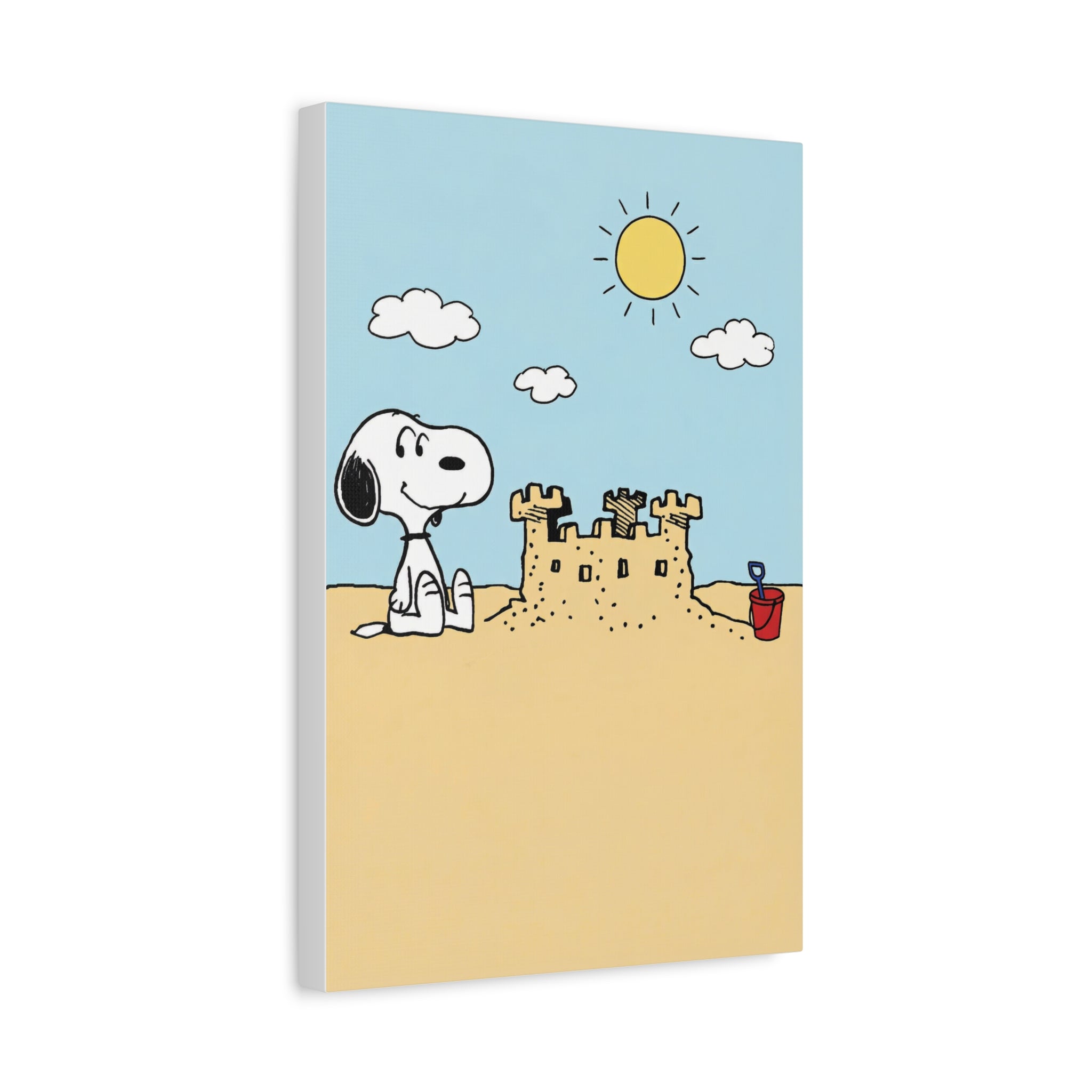 Snoopy Beach Sandcastle Canvas