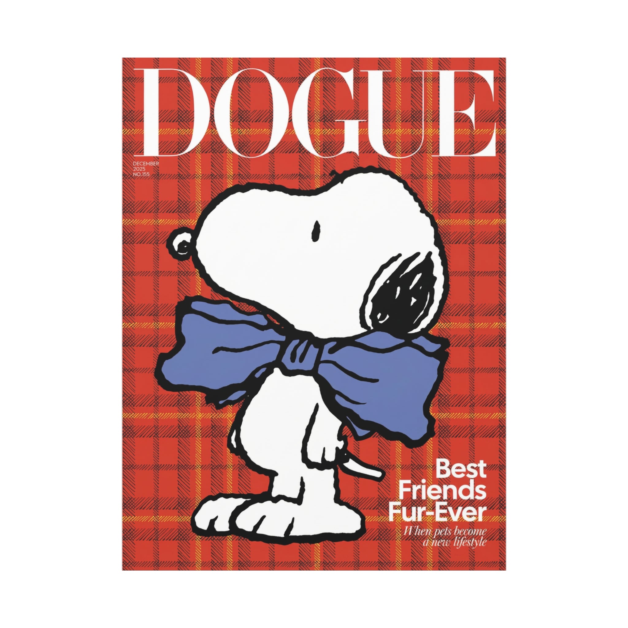 Snoopy Dogue Plaid Canvas