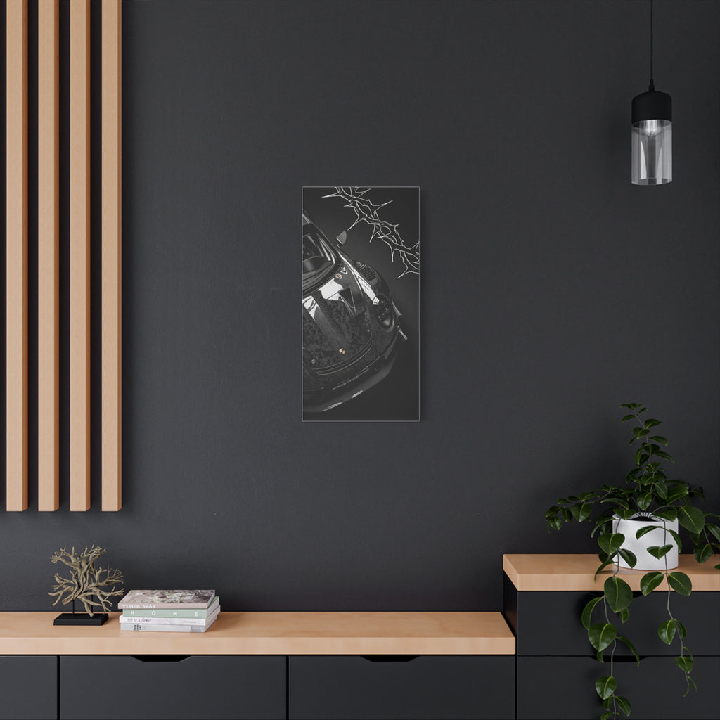 Black Sports Car Canvas