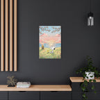 Snoopy Charlie Sunset Canvas