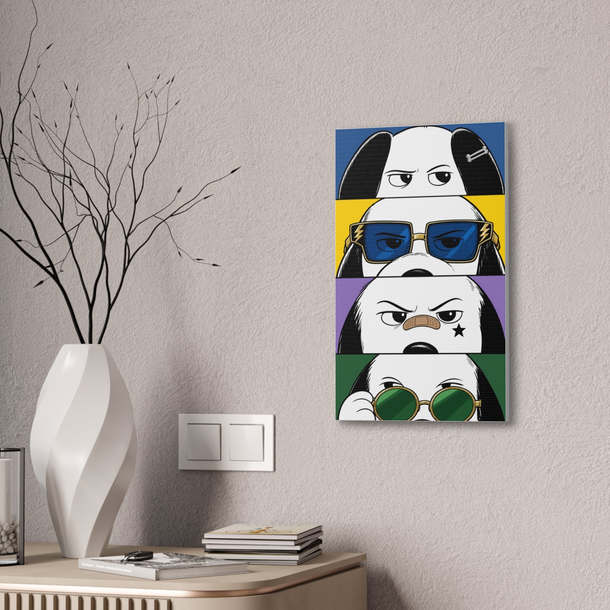 Dog Faces Pop Canvas