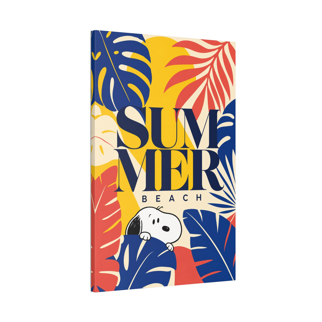 Snoopy Summer Beach Canvas