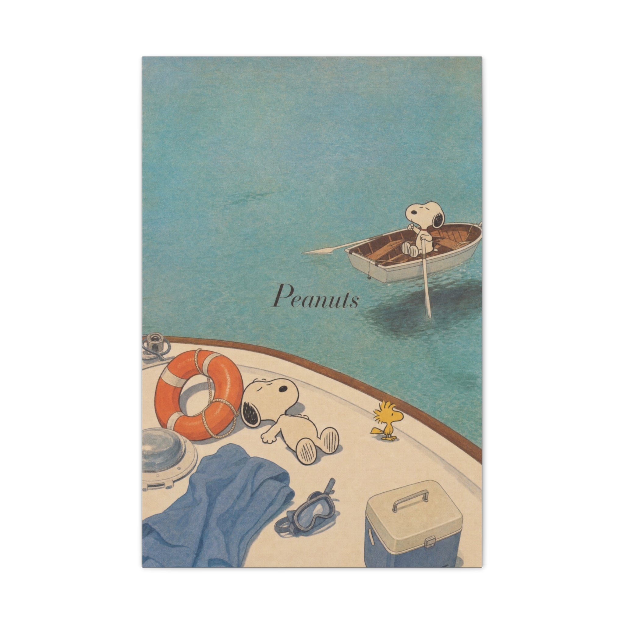 Snoopy Boat Scene Canvas