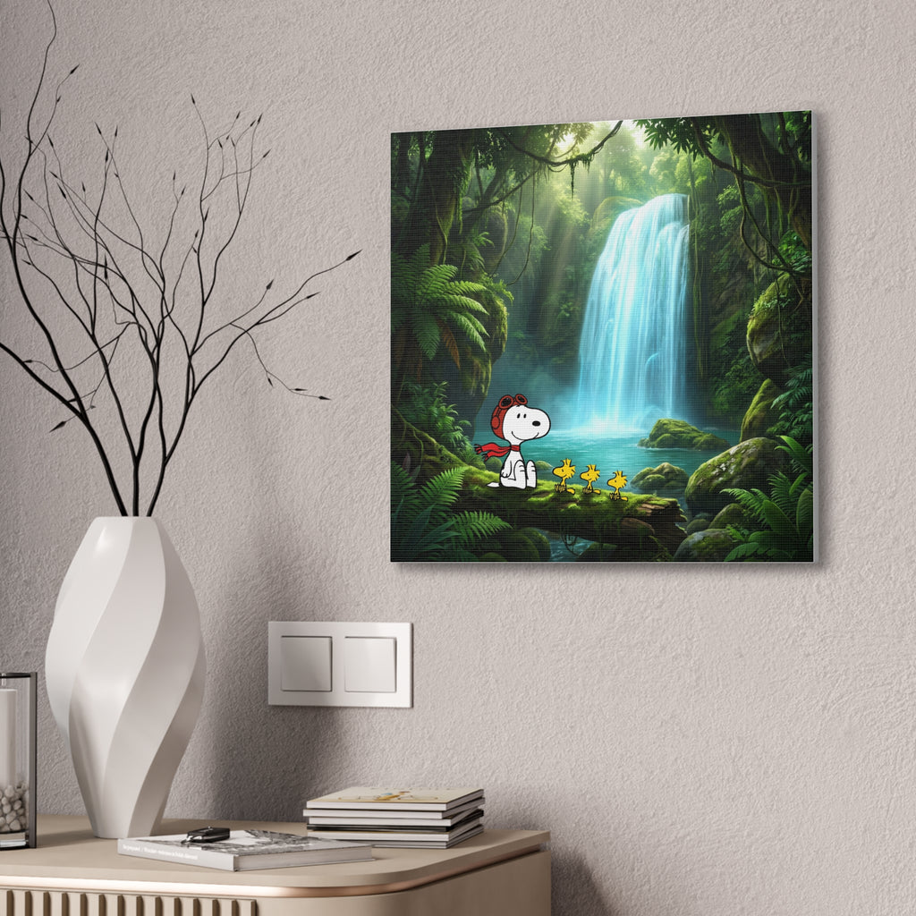Snoopy Waterfall Canvas