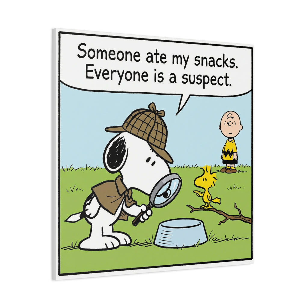Snoopy Snack Detective Canvas