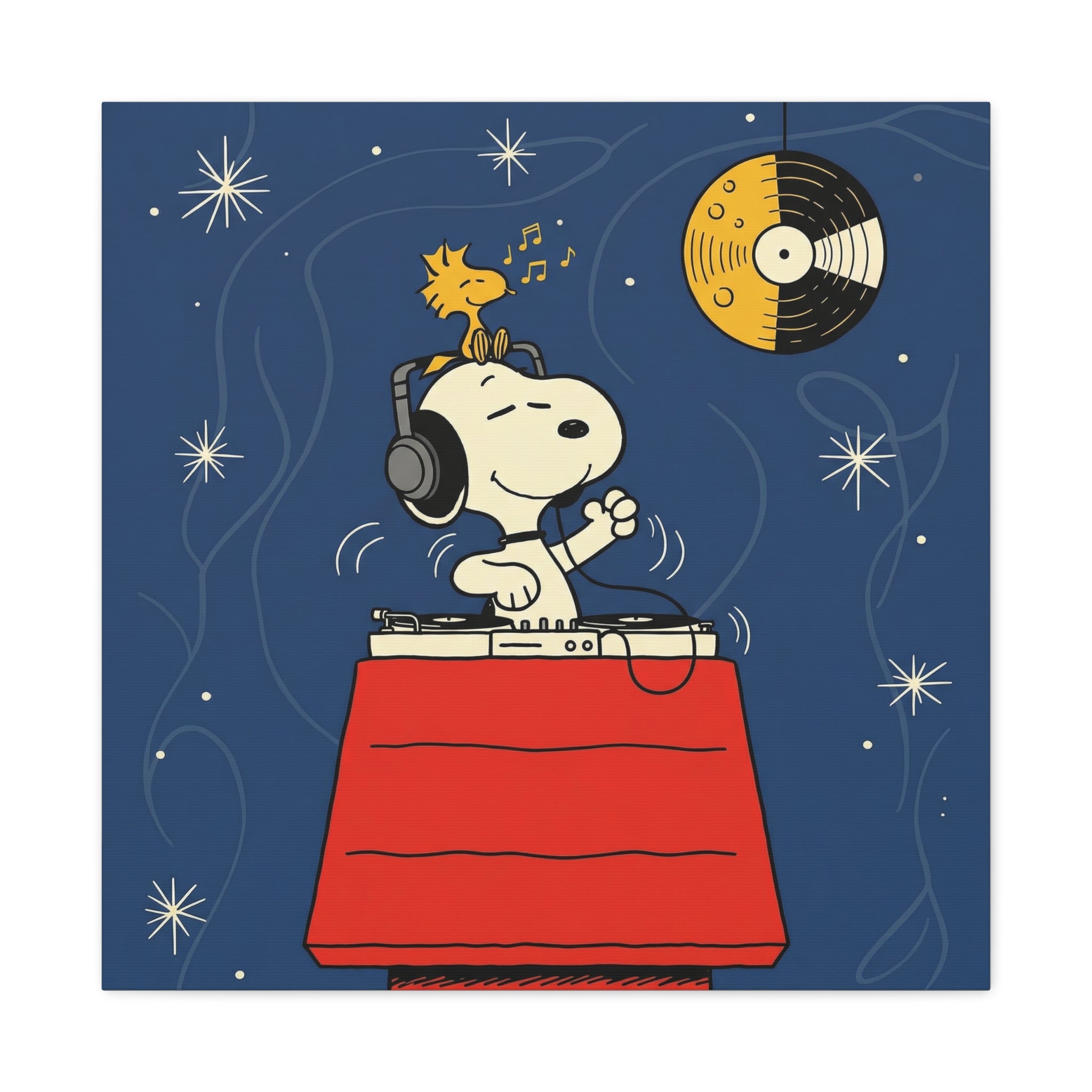 Snoopy DJ Doghouse Canvas