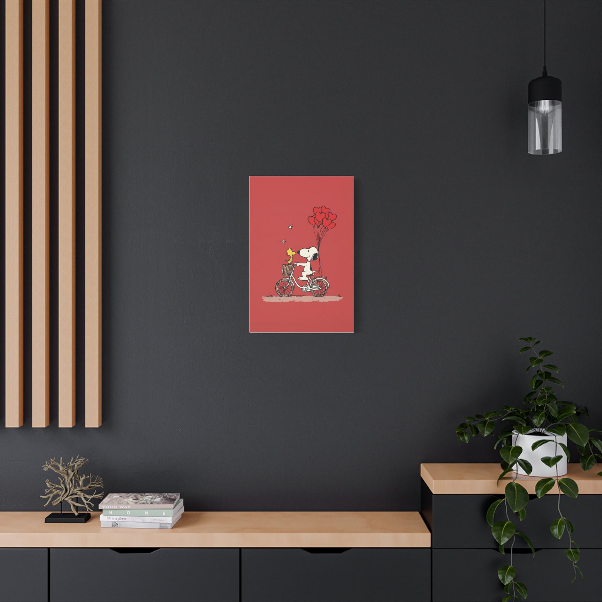 Bicycle Heart Balloons Canvas