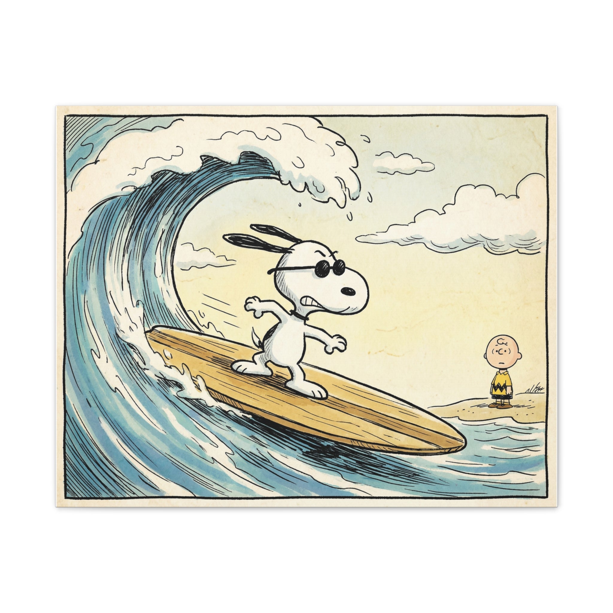 Vintage Surf Art Canvas