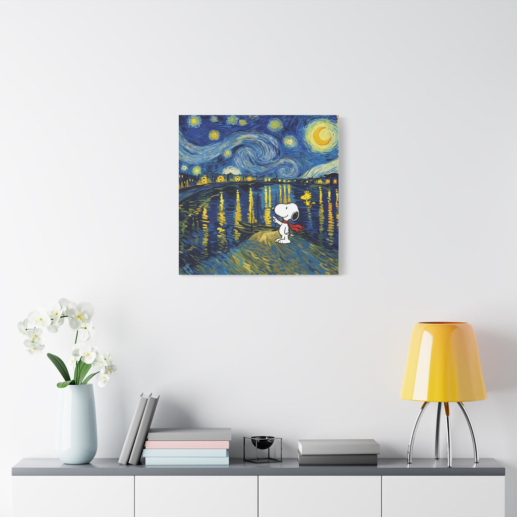 Starry Night Snoopy Canvas