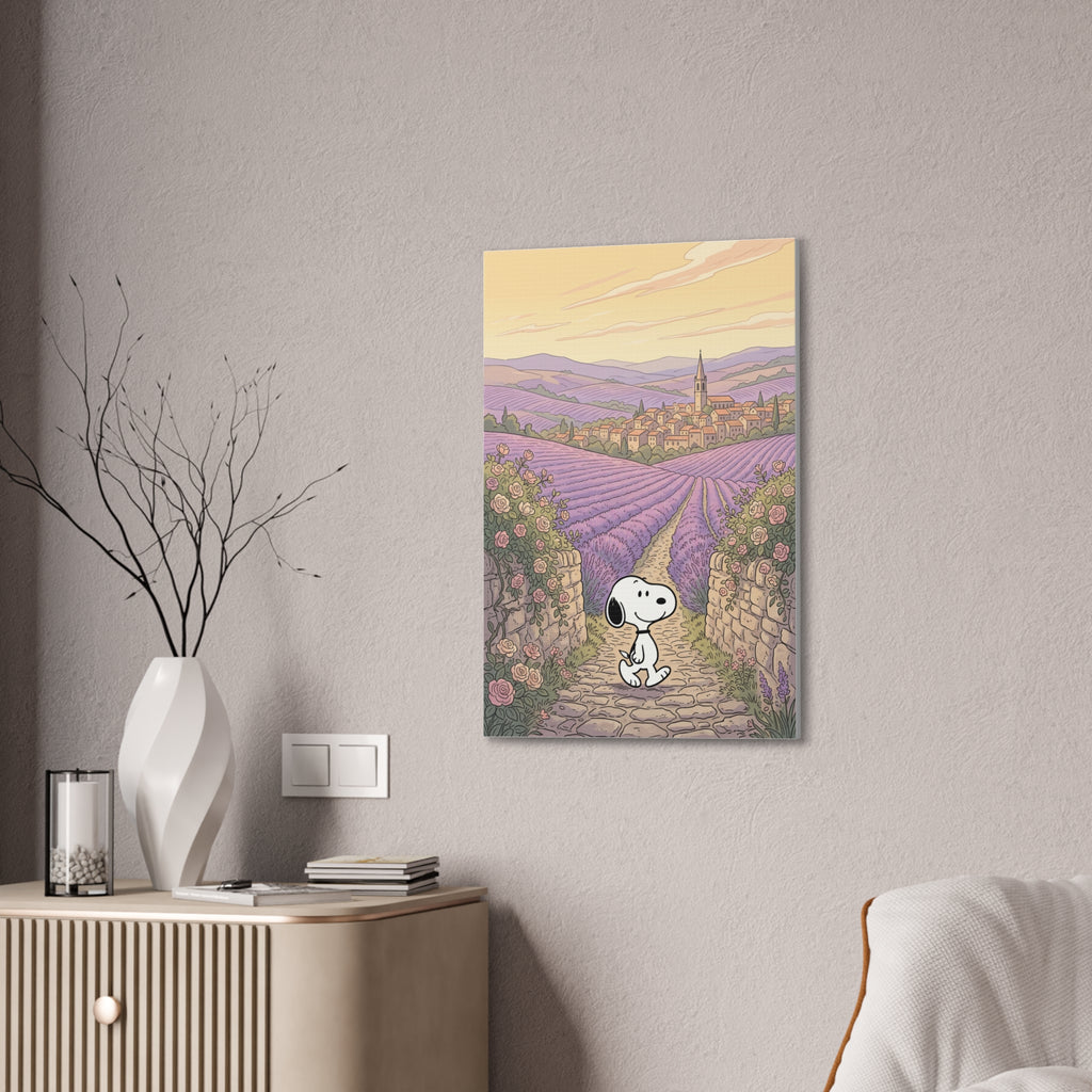 Snoopy in Lavender Fields Canvas