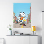 Snoopy Skateboarding Canvas