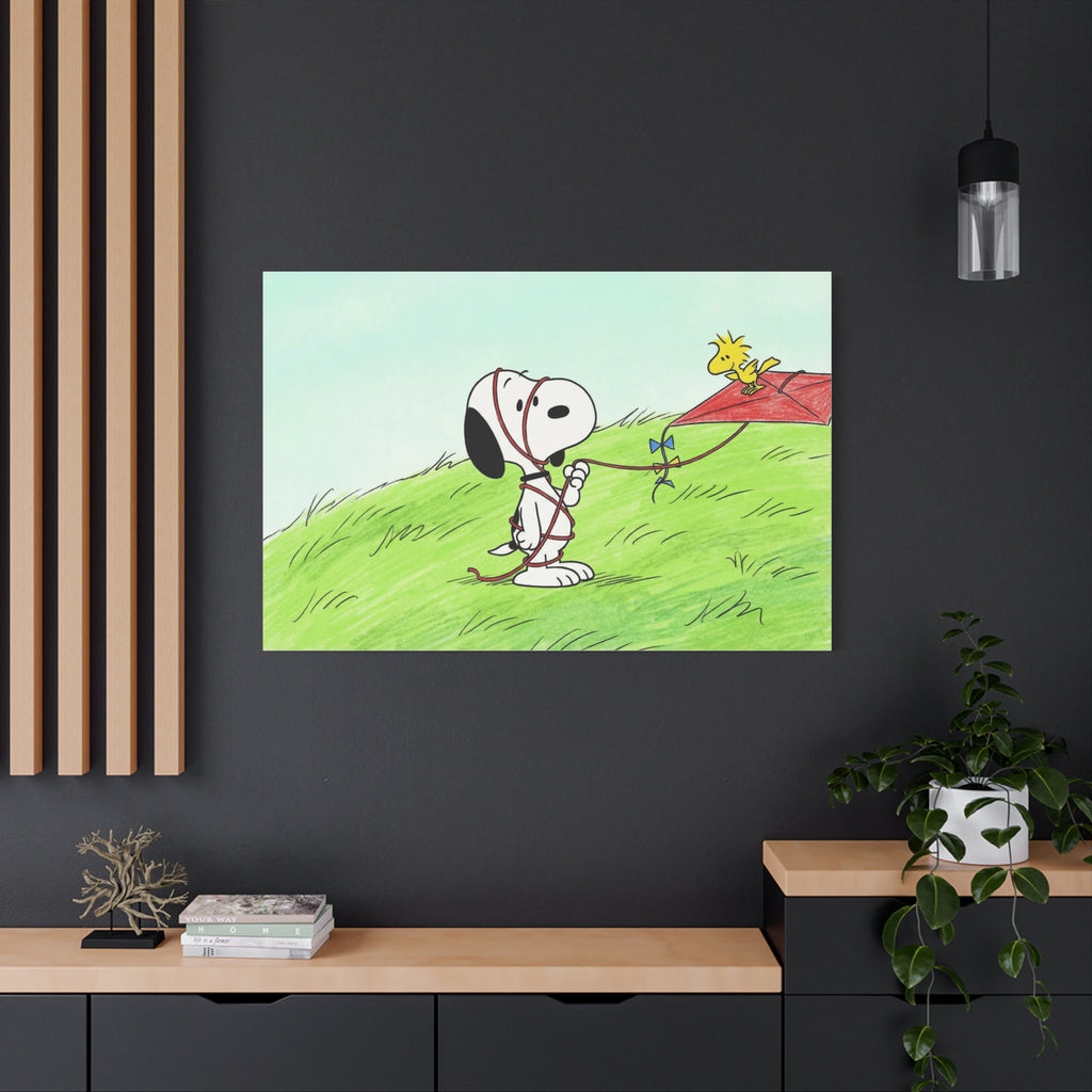 Snoopy Flying Kite Canvas