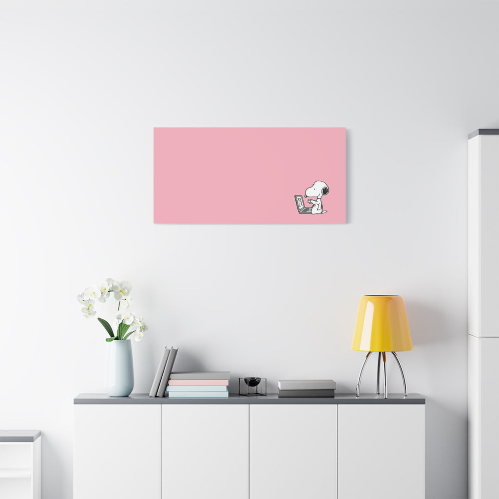 Snoopy on Laptop Canvas