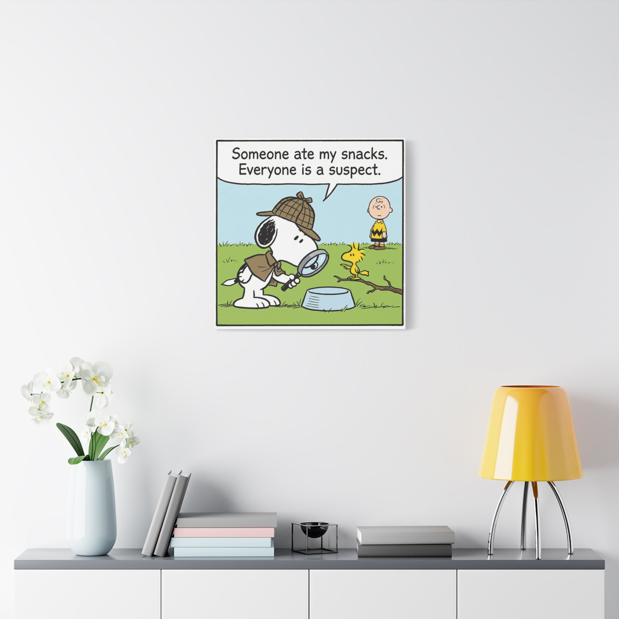 Snoopy Snack Detective Canvas