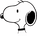 Nostalgic Town logo, Snoopy profile with transparent background
